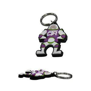 Keyring Showing A 3D Emboss Design: Raised Features On Different Levels