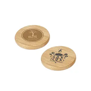 Scoll Wooden Coaster with Bottle Opener